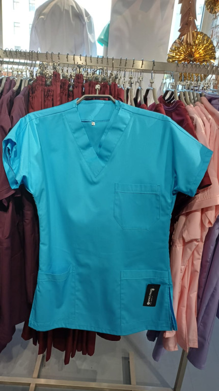 image Dāmu V-veida izgr.krekls ar īsām pied.